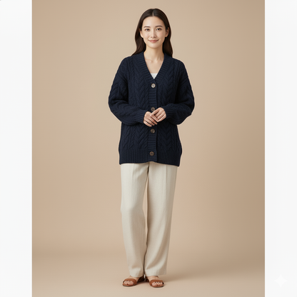 Angela | Bequemer Strickjacke
