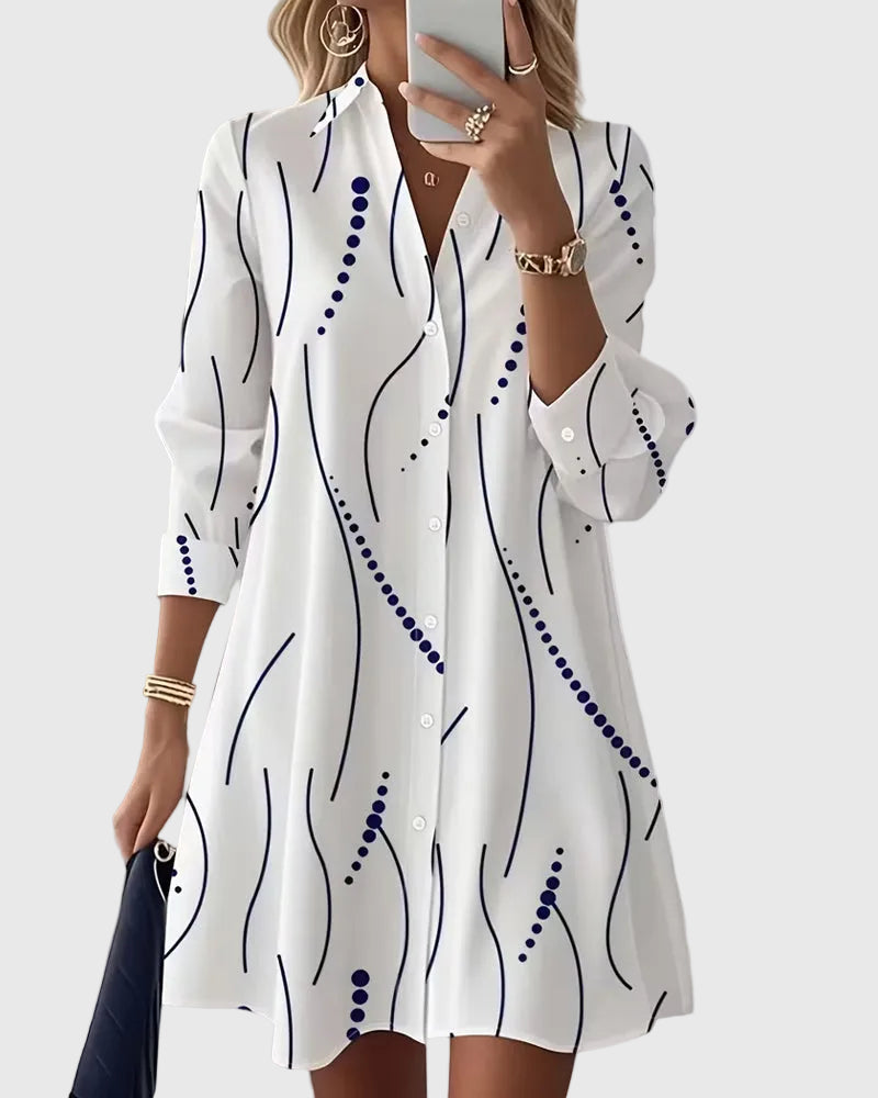 Steinbach™ | Damen Hemdkleid mit Wellenkragen in A-Linie