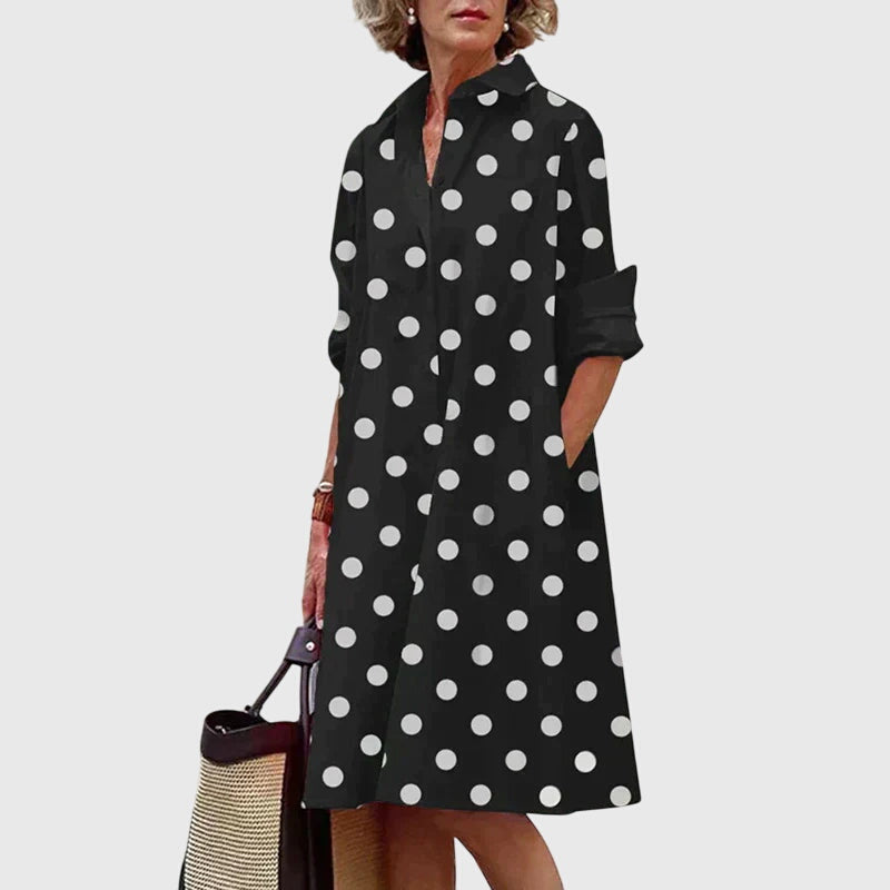 Luviaren™ | Damen Kleid Corrine mit Taschen und fließender Passform