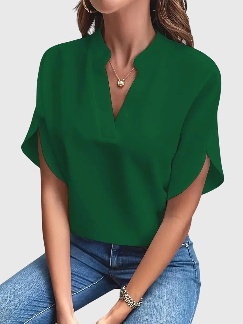 Luviaren™ | Damen V-Ausschnitt-Shirt mit lockerer Passform