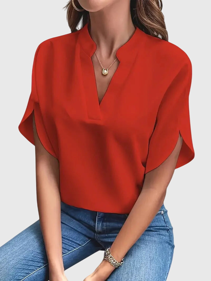 Luviaren™ | Damen V-Ausschnitt-Shirt mit lockerer Passform