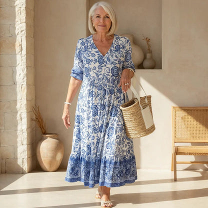 Aurelis™ | Maxikleid mit V-Ausschnitt und Blumenmuster