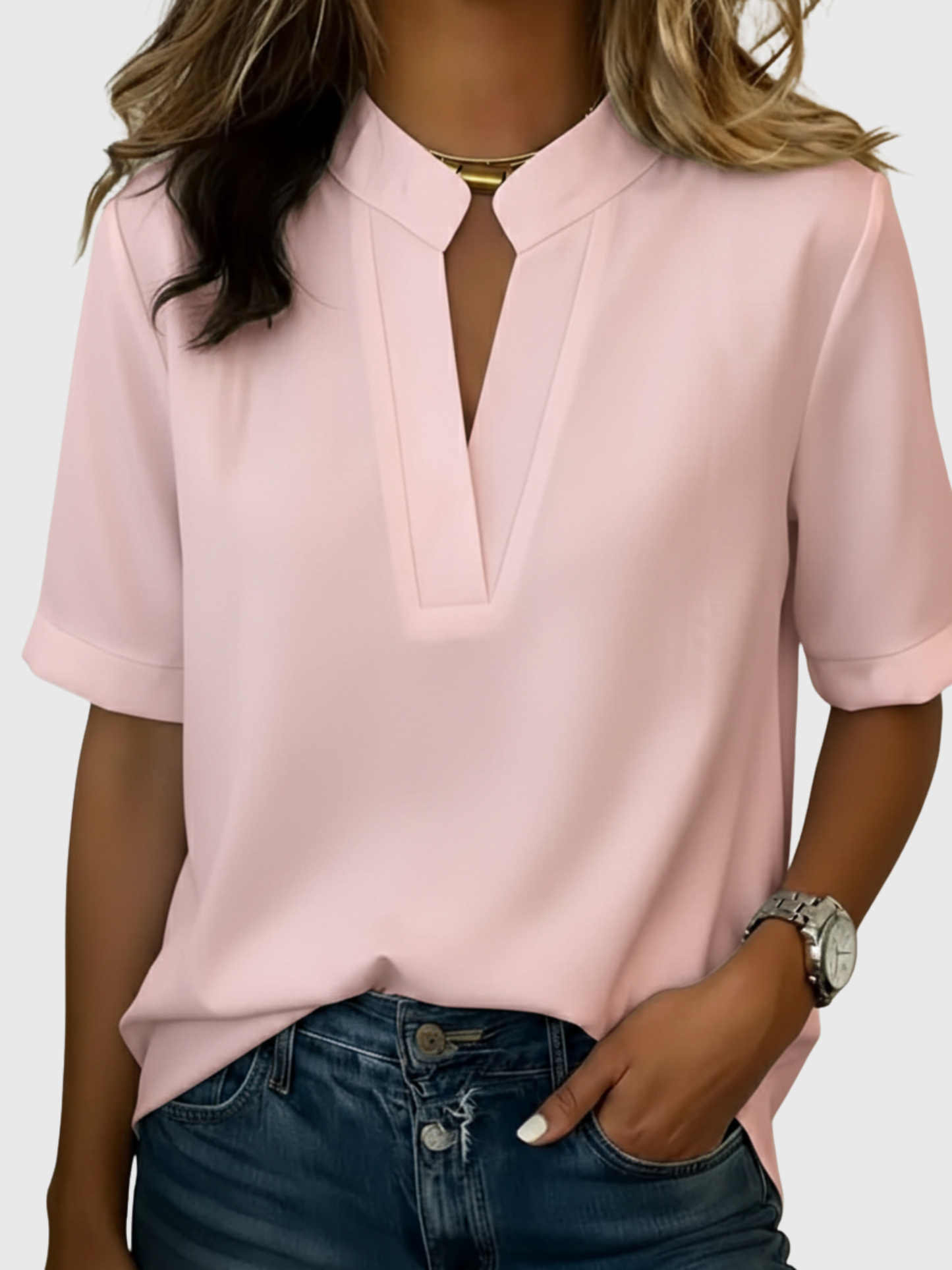 Aurelis™ | Damenbluse Loise mit raffiniertem Kragen