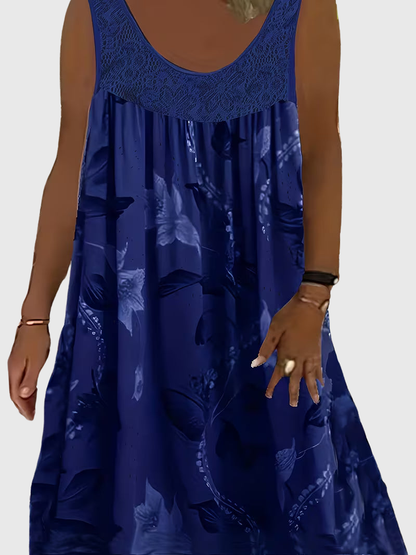 Luviaren™ | Ärmelloses Midikleid mit Blumenmuster