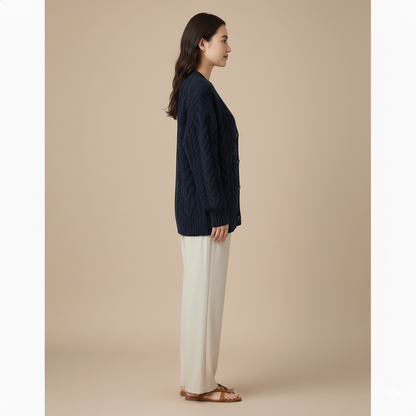 Angela | Bequemer Strickjacke
