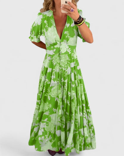 Aurelis™ | Sommerkleid mit V-Ausschnitt und Taschen