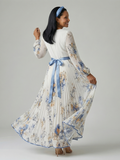 Aurelis™ | Midi Kleid mit Wickeloberteil und Faltenrock