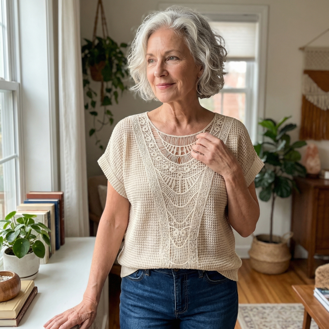 Luviaren™ | Boho-Chic Ibiza Top mit Rundhals