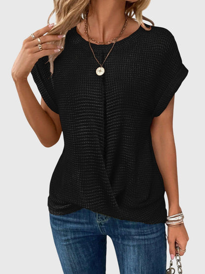 Lindenberg™ | Damen Bluse mit Rundhalsausschnitt und figurschmeichelndem Schnitt