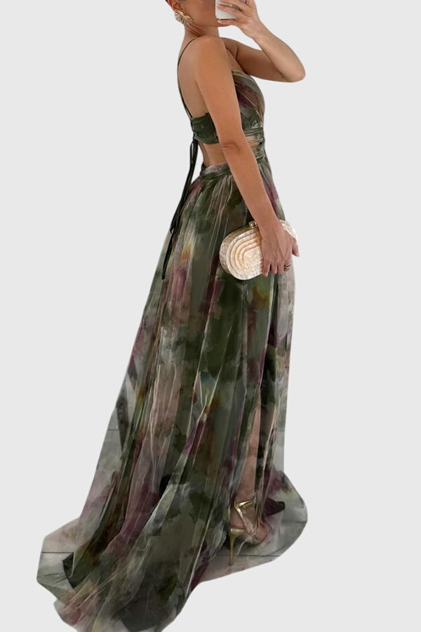 Aurelis™ | Blumenprint Maxikleid mit verstellbaren Trägern