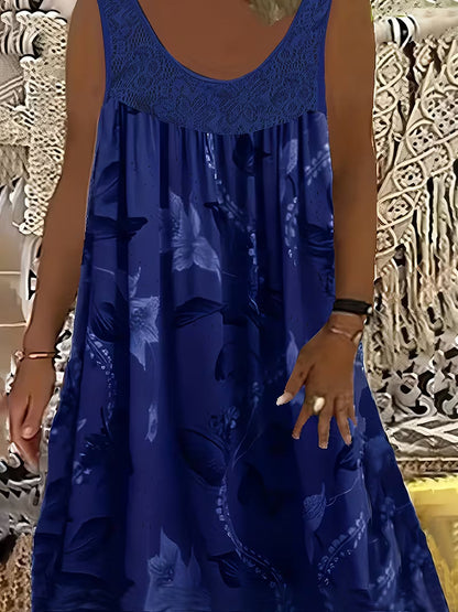 Luviaren™ | Ärmelloses Midikleid mit Blumenmuster