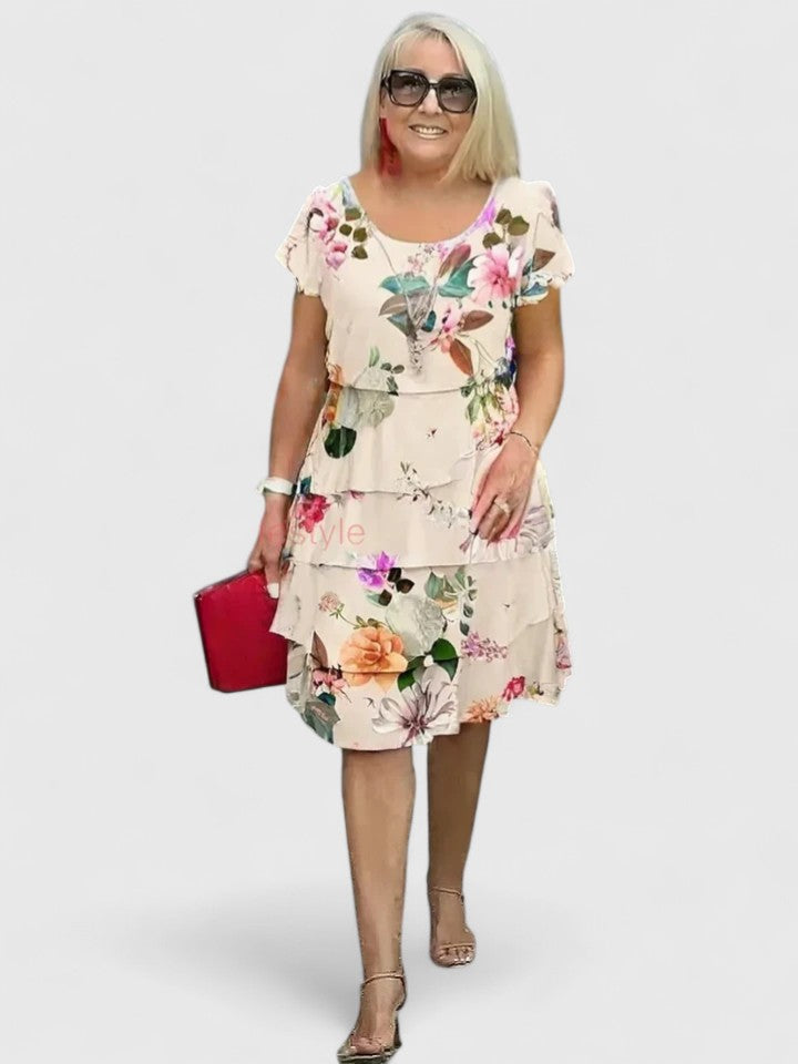 Luviaren™ | Blumenkleid mit Kaskadendesign
