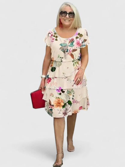 Luviaren™ | Damen Kleid mit Blumenmuster und gestufter Passform