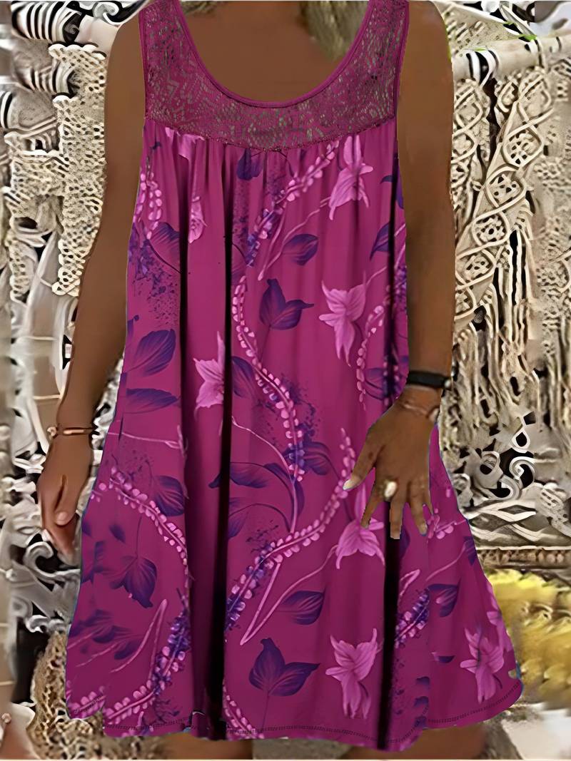 Luviaren™ | Ärmelloses Midikleid mit Blumenmuster
