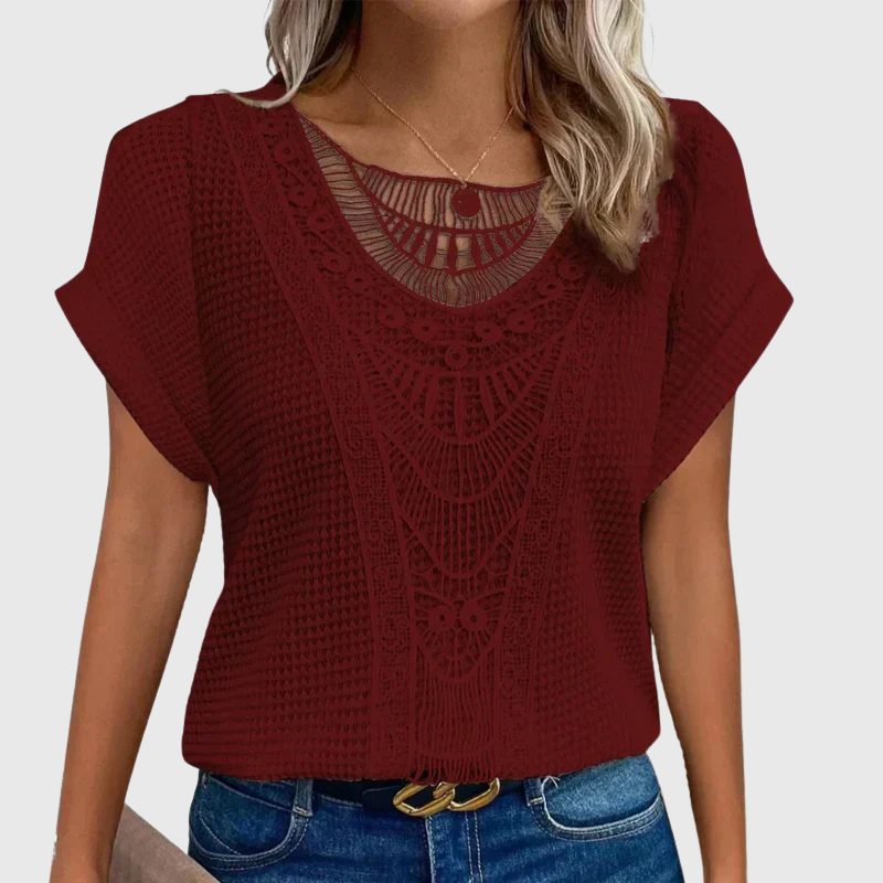 Luviaren™ | Boho-Chic Ibiza Top mit Rundhals
