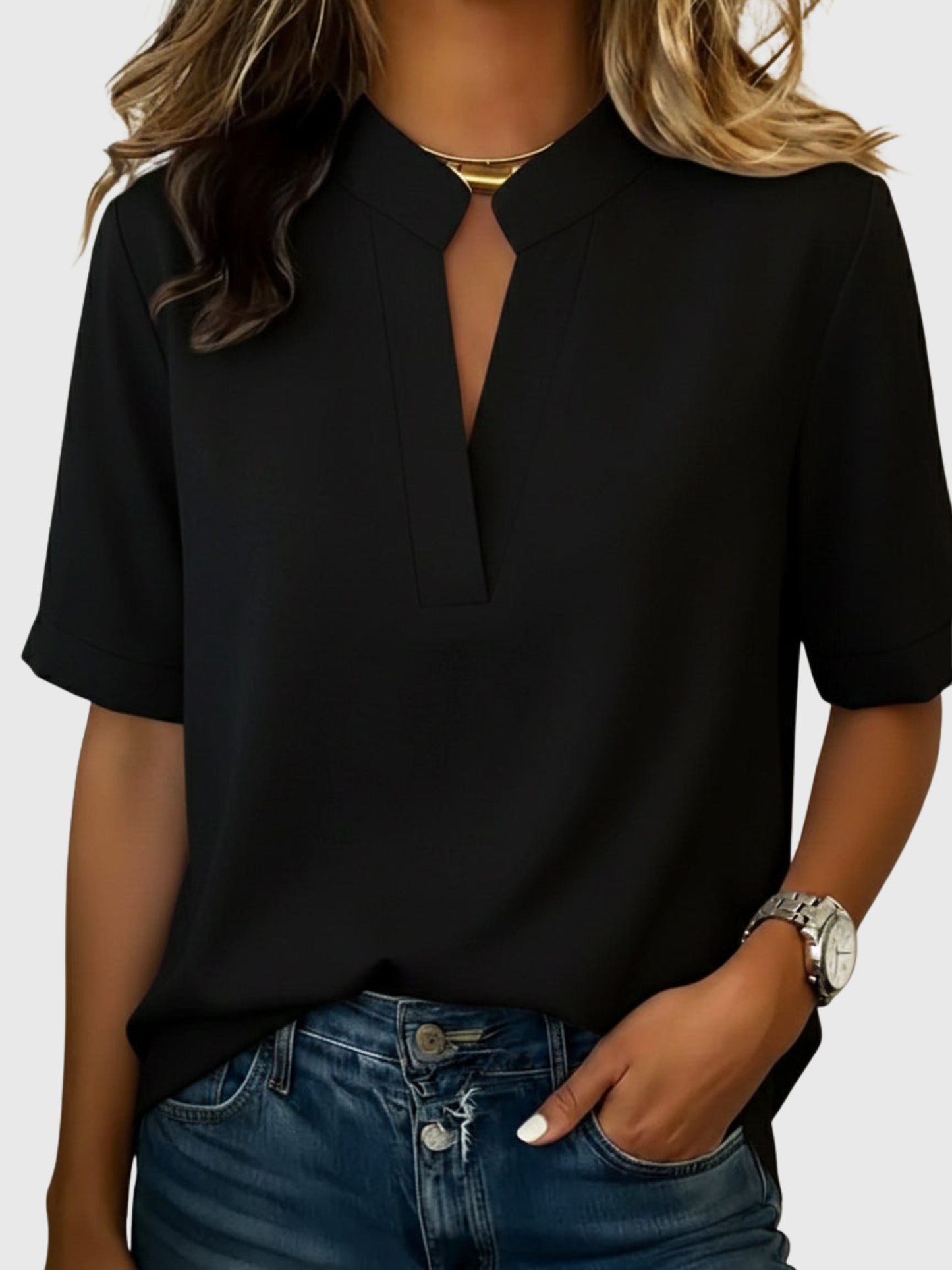 Aurelis™ | Damenbluse Loise mit raffiniertem Kragen