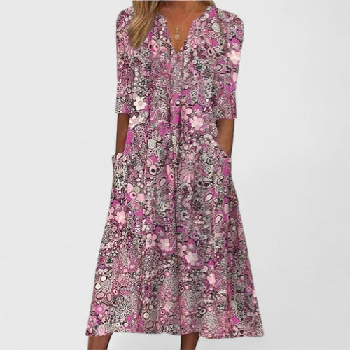 Luvana™ | Sommerkleid mit Blumenmuster und Taschen