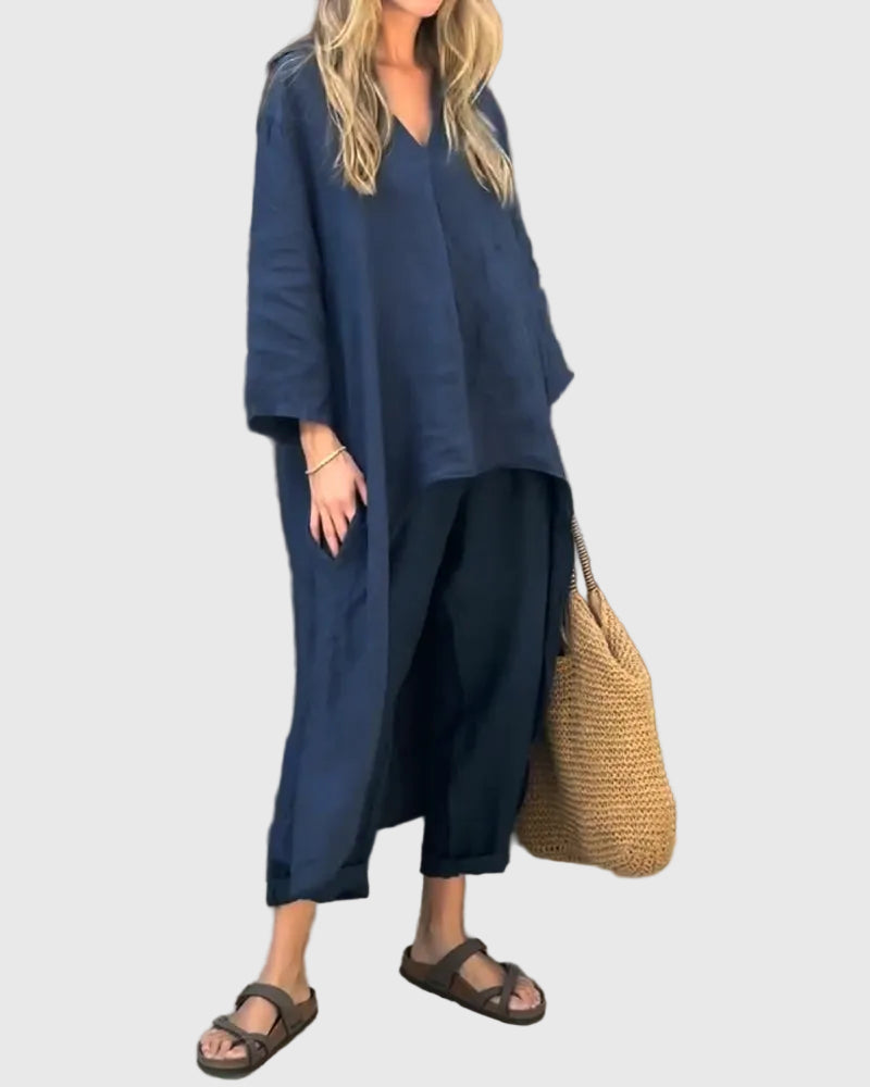Luvana™ | Zweiteiliges Tunika-Hosen-Set in entspannter Passform