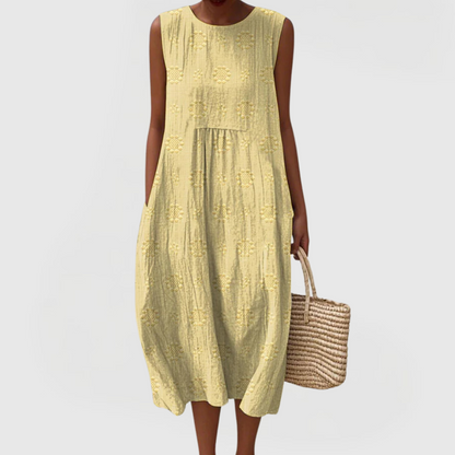 Lindenberg™ | Ärmelloses Sommerkleid mit Stickerei und Taschen