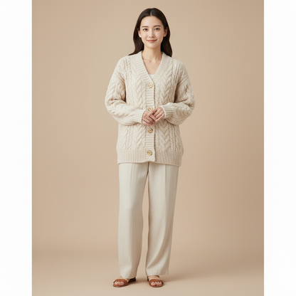 Angela | Bequemer Strickjacke