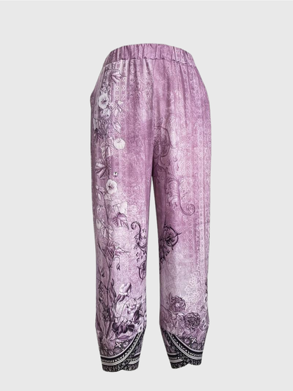 Lindenfeld™ | Elegante Caprihose mit Blumenmuster