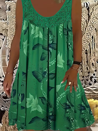 Luviaren™ | Ärmelloses Midikleid mit Blumenmuster