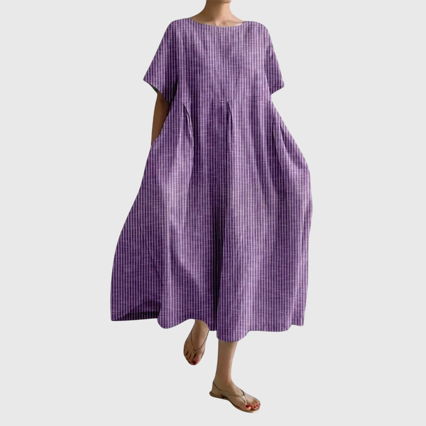 Stellavie™ | Langes Streifenkleid mit lockerem Schnitt