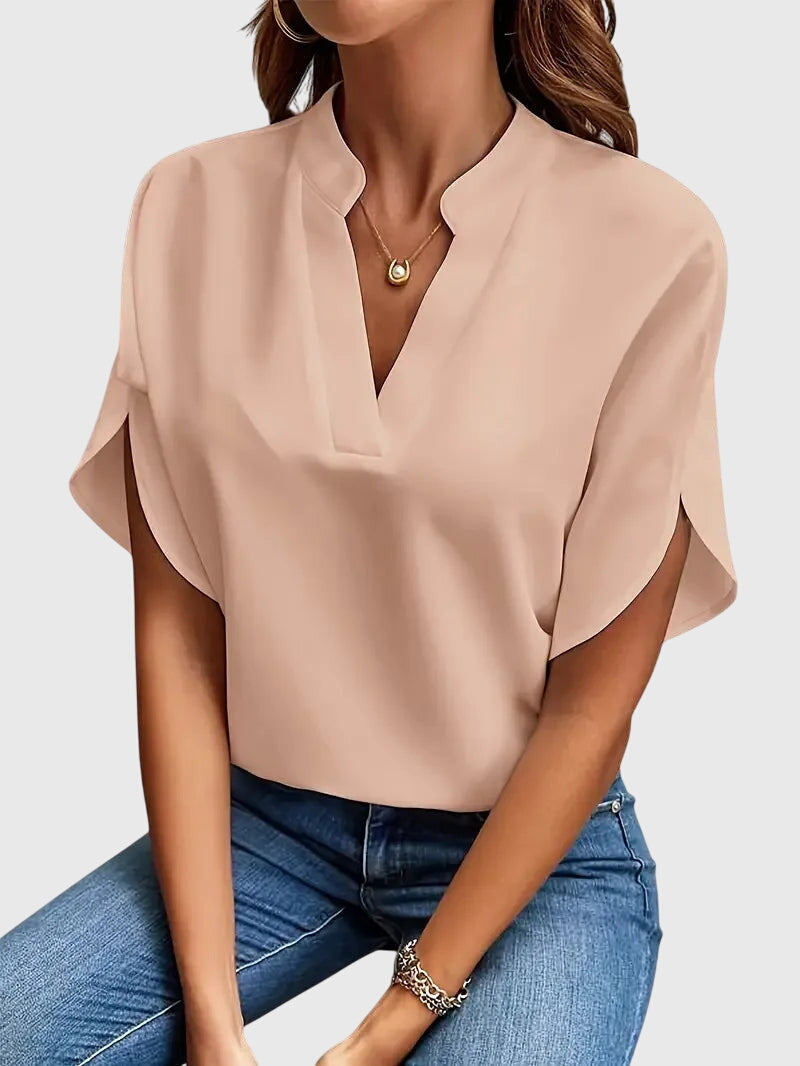 Luviaren™ | Damen V-Ausschnitt-Shirt mit lockerer Passform