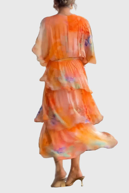 Aurelia™ | Fließendes Bohemian Maxikleid