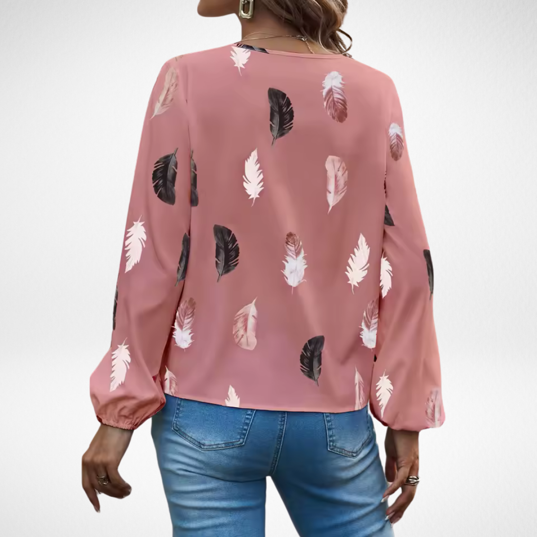 Lindenfels™ | Confidence Fit Damenbluse mit fließendem Schnitt