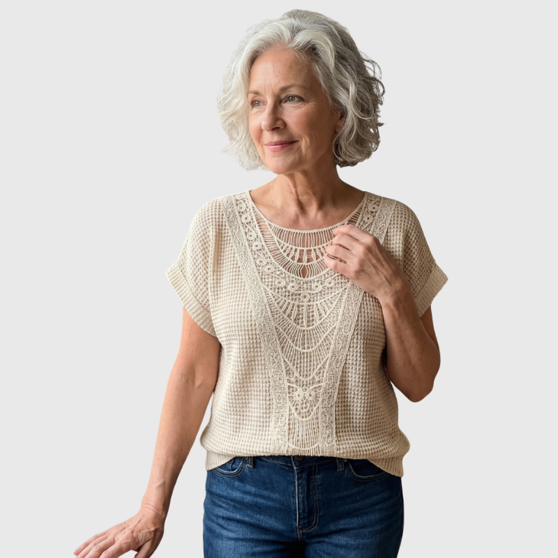 Luviaren™ | Boho-Chic Ibiza Top mit Rundhals