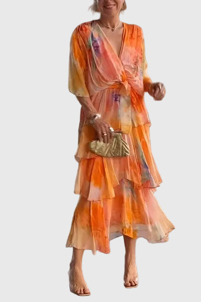 Aurelia™ | Fließendes Bohemian Maxikleid