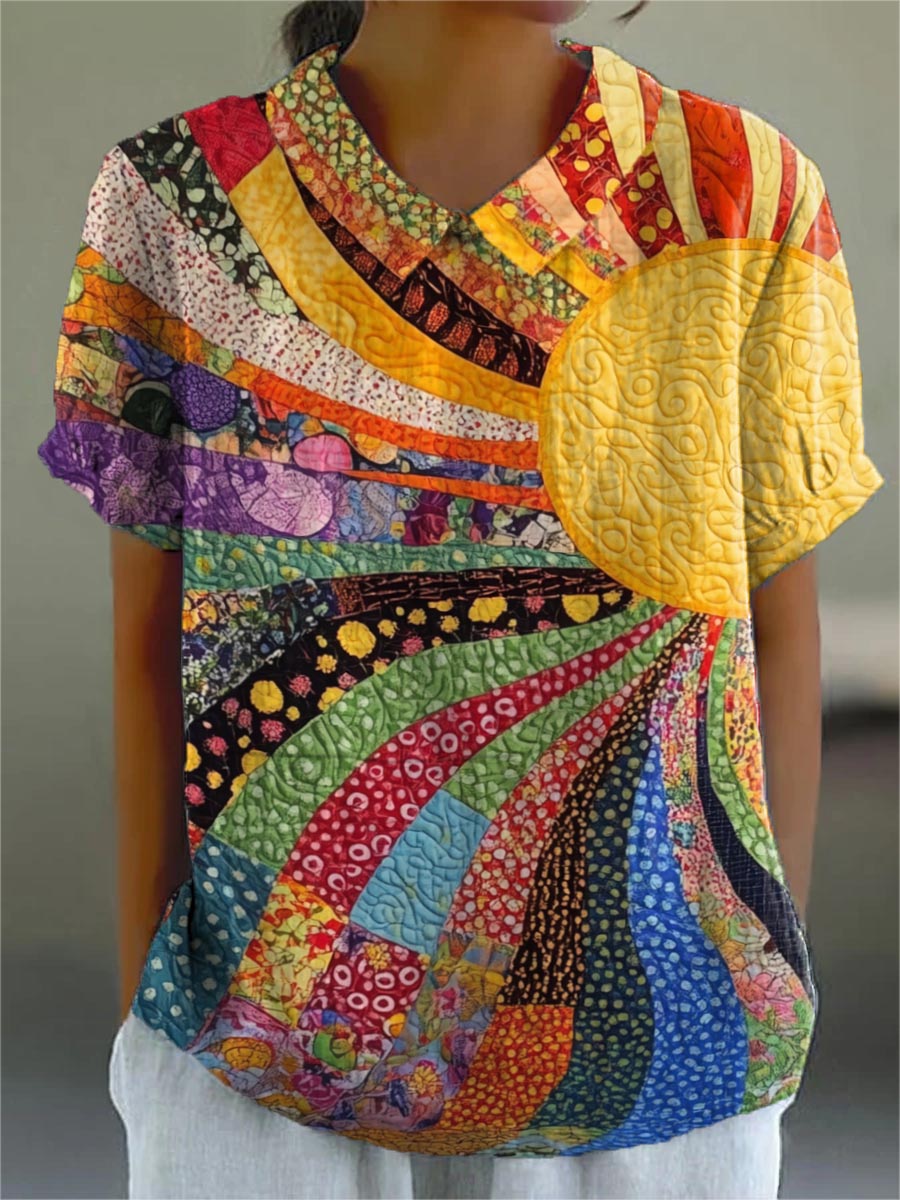 Aurelis™ | Patchwork Hemd mit lockerem Schnitt