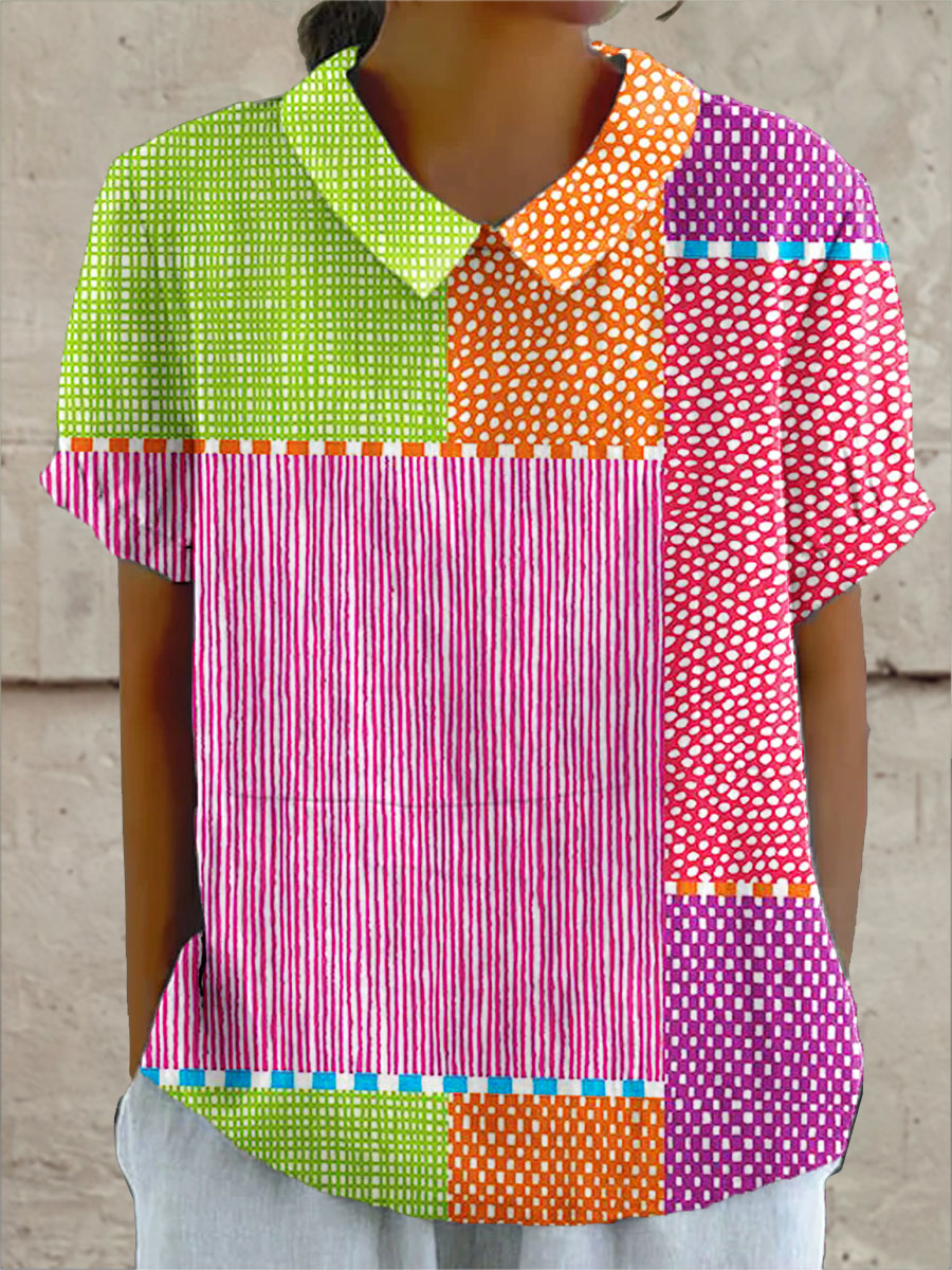 Valerien™ | Patchwork-Shirt mit lockerer Passform