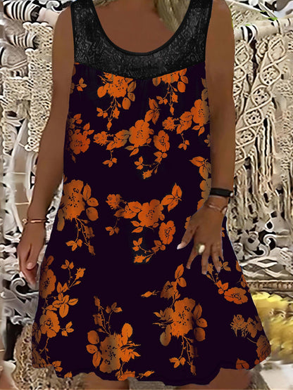 Luviaren™ | Ärmelloses Midikleid mit Blumenmuster