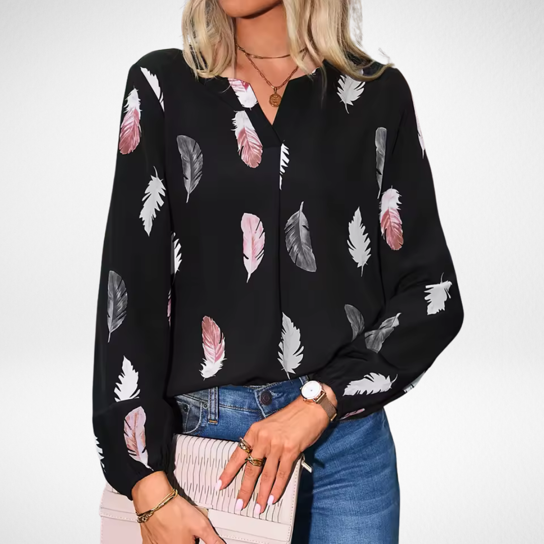 Lindenfels™ | Confidence Fit Damenbluse mit fließendem Schnitt