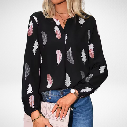 Lindenfels™ | Confidence Fit Damenbluse mit fließendem Schnitt