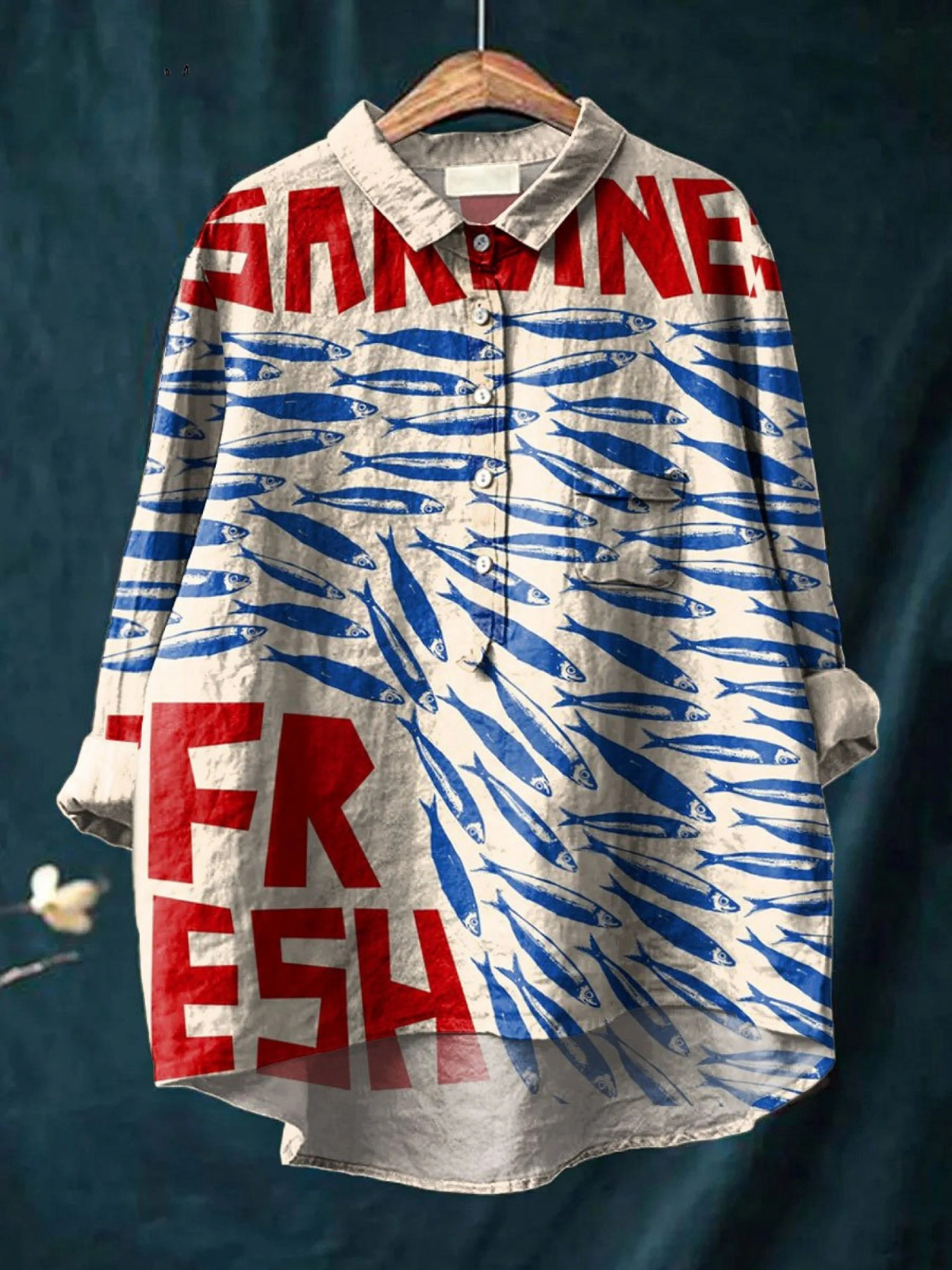 Nordlichten™ | Damen Freizeitshirt mit Fisch-Print
