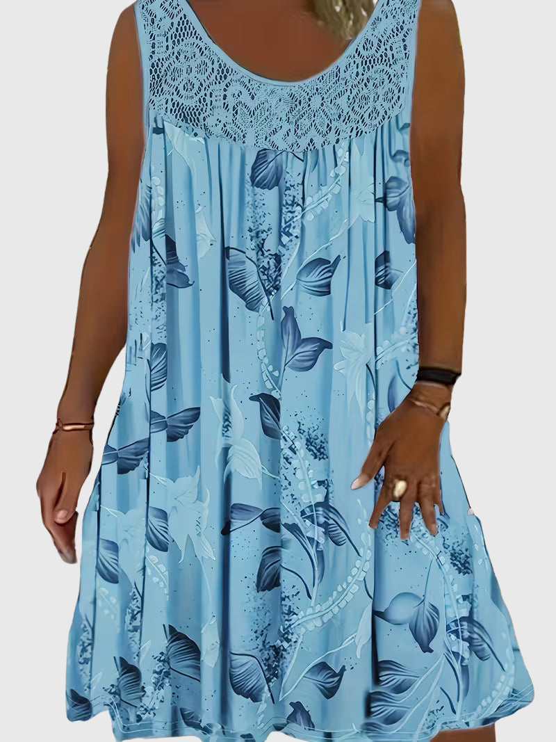 Luviaren™ | Ärmelloses Midikleid mit Blumenmuster