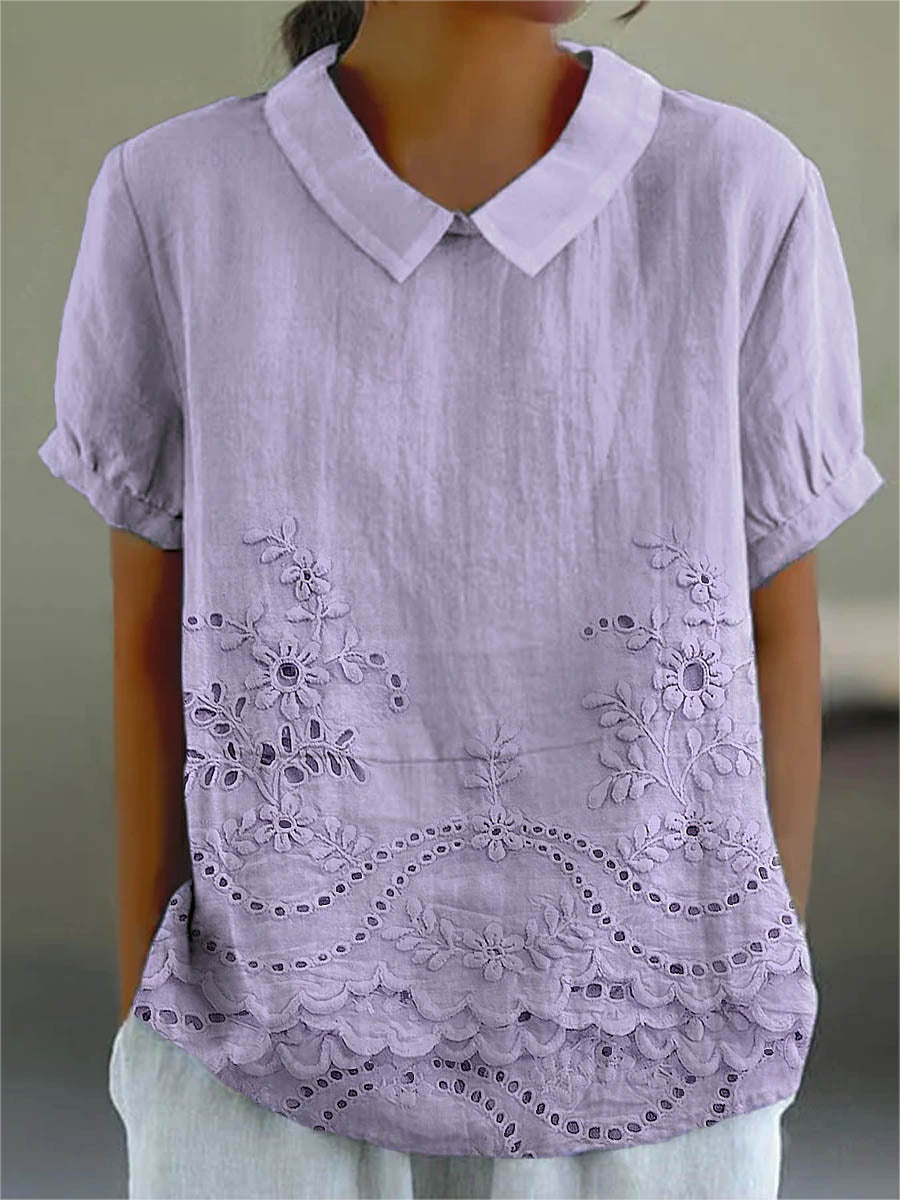 Aurelis™ | Damen Shirt mit floraler Stickerei