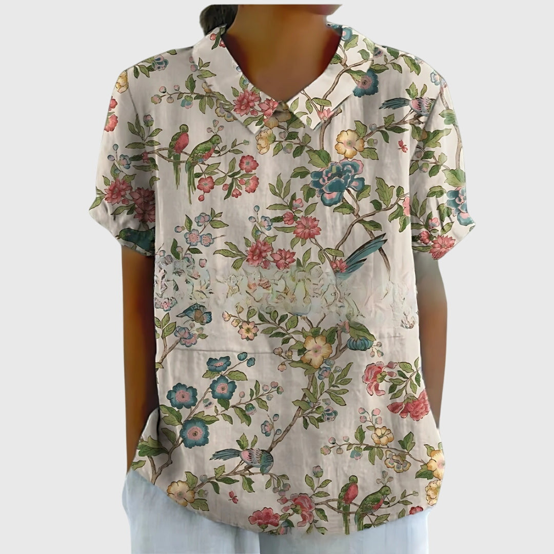Aureliah™ | Damen Bluse mit Blumenmuster