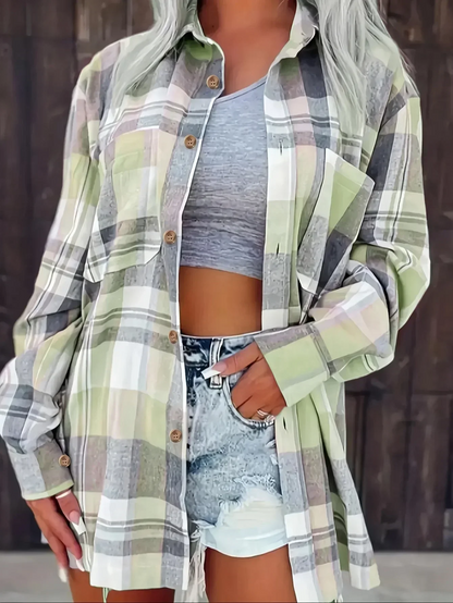 Jonas | Oversized-Flanellhemd im Casual-Stil mit Karomuster