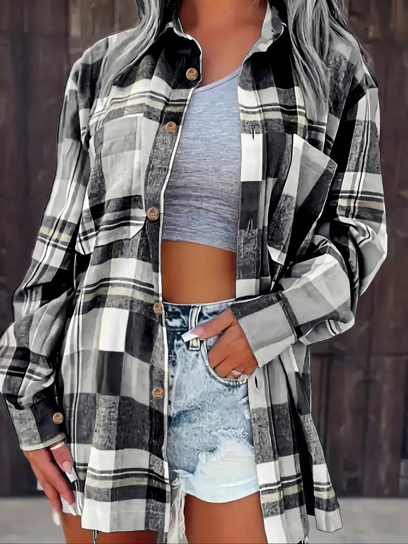 Jonas | Oversized-Flanellhemd im Casual-Stil mit Karomuster