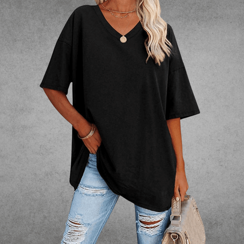 Elira | Weiches Und Atmungsaktives V-Ausschnitt T-Shirt Für Damen