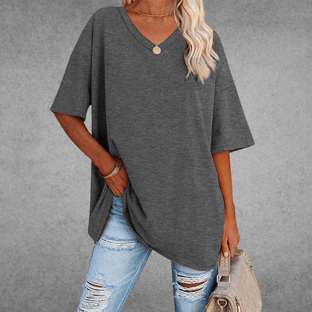 Elira | Weiches Und Atmungsaktives V-Ausschnitt T-Shirt Für Damen