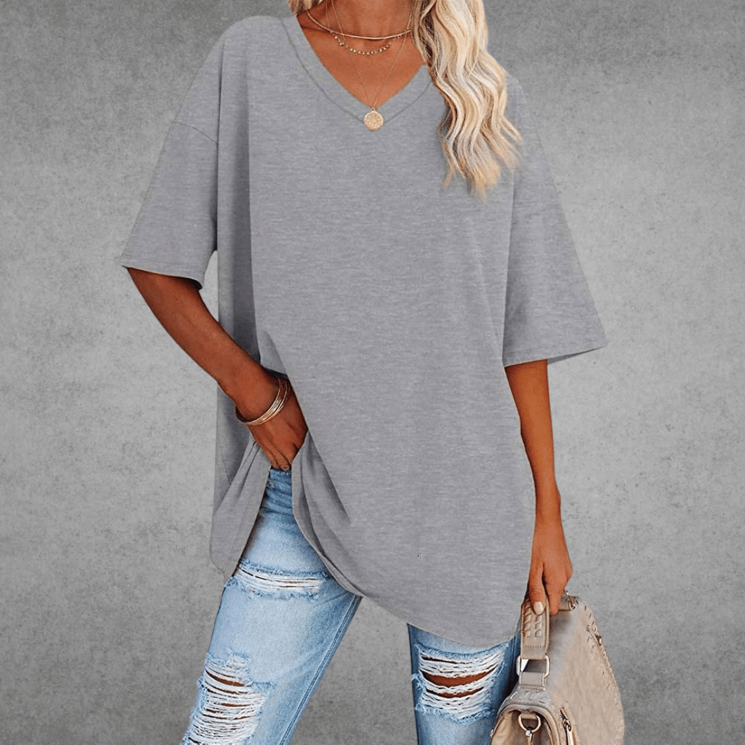Elira | Weiches Und Atmungsaktives V-Ausschnitt T-Shirt Für Damen