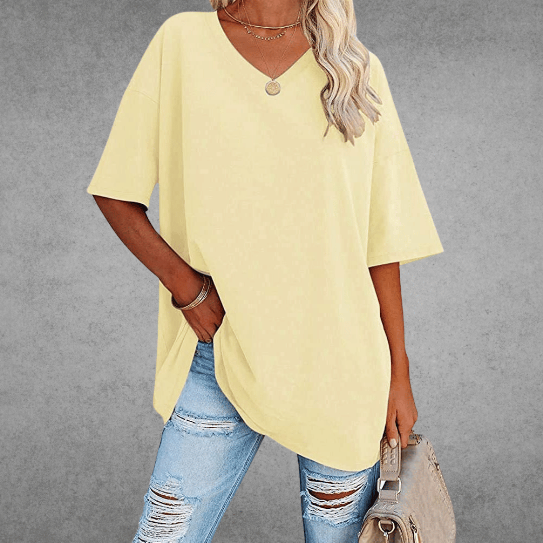 Elira | Weiches Und Atmungsaktives V-Ausschnitt T-Shirt Für Damen