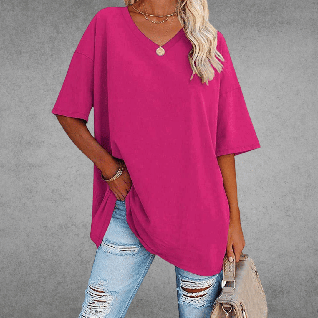Elira | Weiches Und Atmungsaktives V-Ausschnitt T-Shirt Für Damen