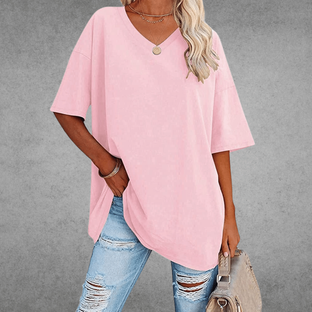Elira | Weiches Und Atmungsaktives V-Ausschnitt T-Shirt Für Damen