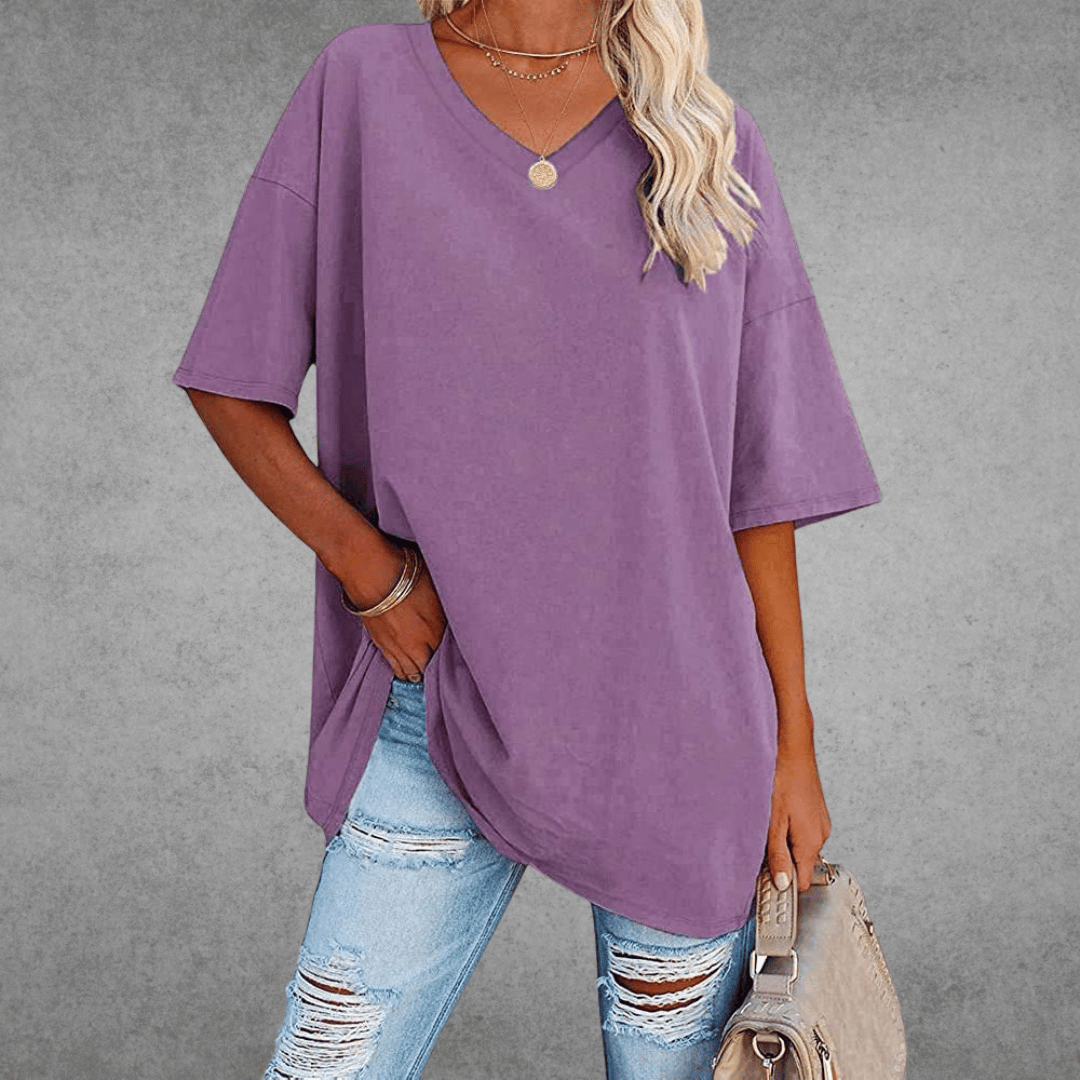 Elira | Weiches Und Atmungsaktives V-Ausschnitt T-Shirt Für Damen